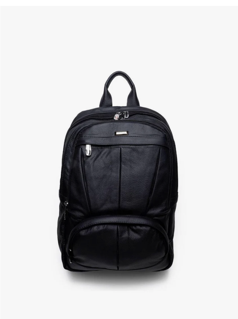 Mochila Masculina Executiva Couro Preta MEI-113 - PR