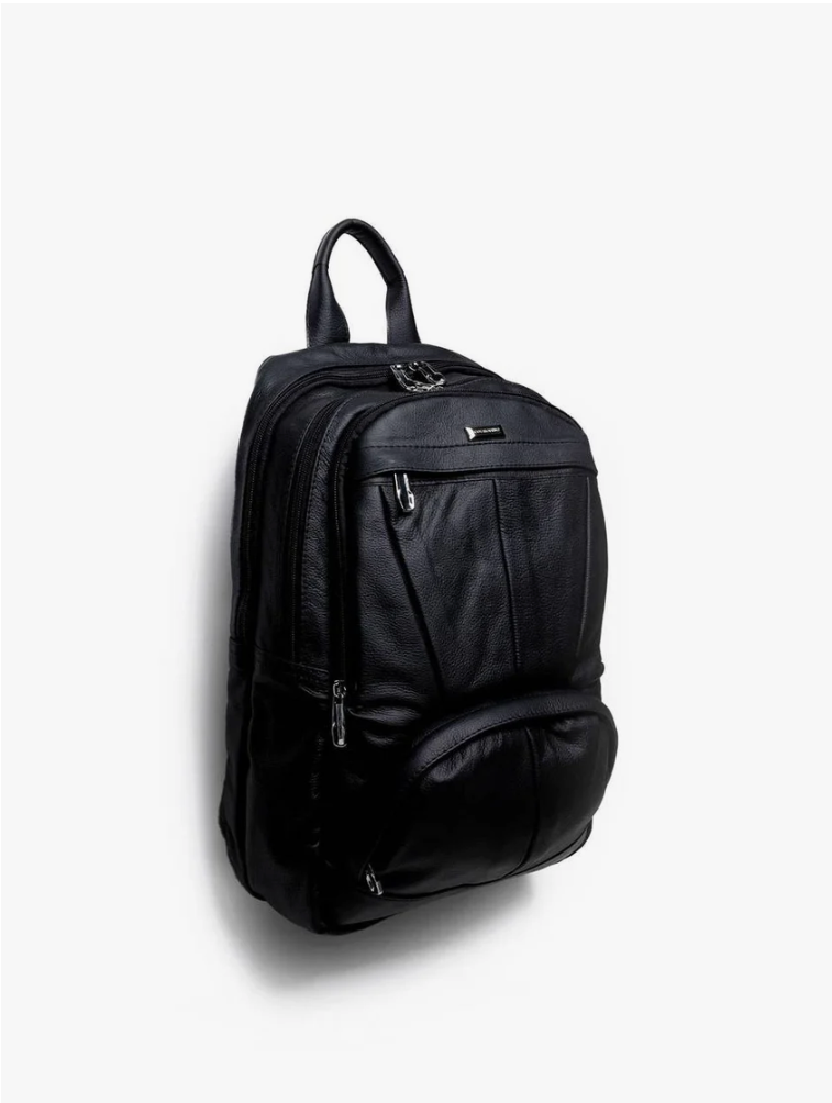 Mochila Masculina Executiva Couro Preta MEI-113 - PR