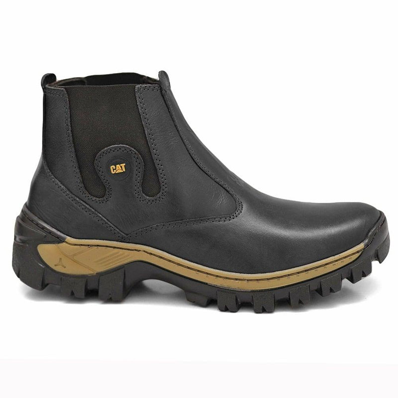 Botina Caterpillar Preto Liso S01