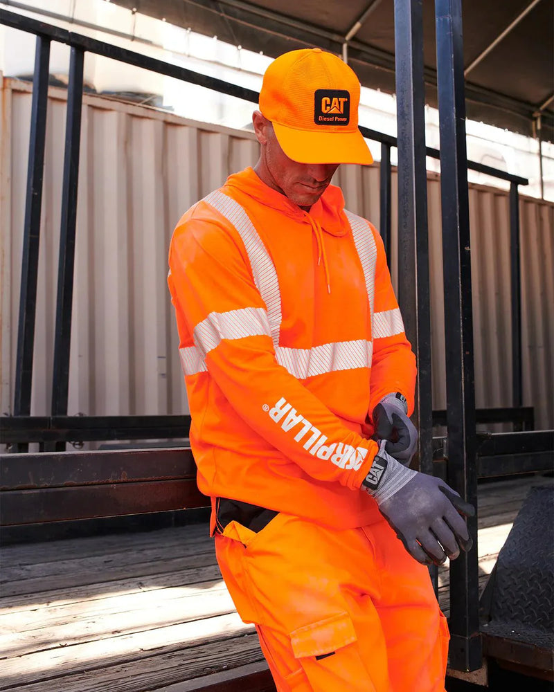 CAMISETA DE MANGA LONGA COM CAPUZ ANSI HI-VIS UPF MASCULINA