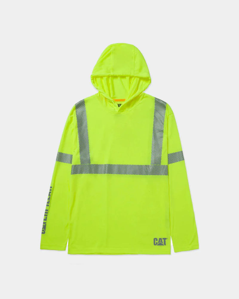 CAMISETA DE MANGA LONGA COM CAPUZ ANSI HI-VIS UPF MASCULINA