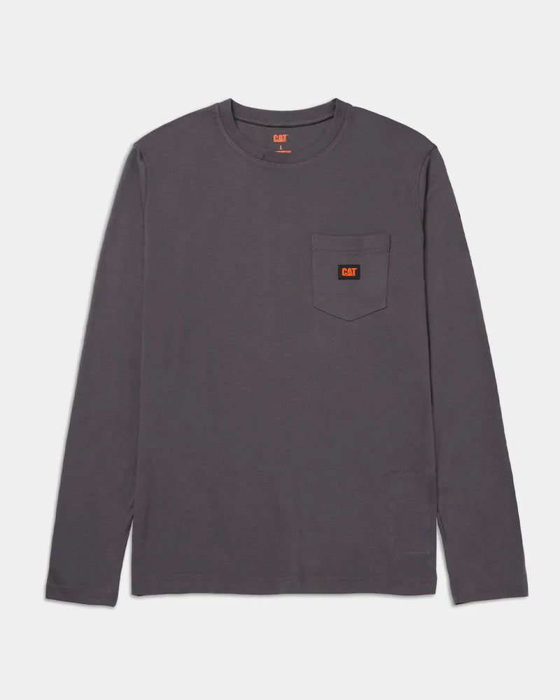 CAMISETA DE MANGA LONGA COM BOLSO E LOGO FR PARA HOMEM