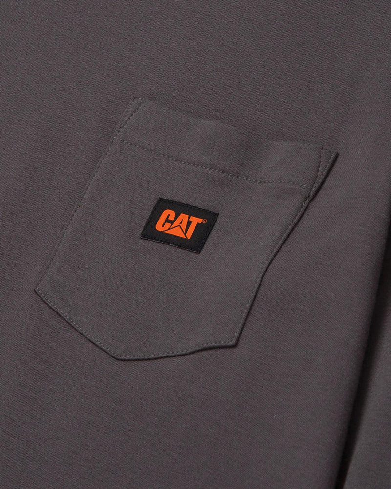 CAMISETA DE MANGA LONGA COM BOLSO E LOGO FR PARA HOMEM