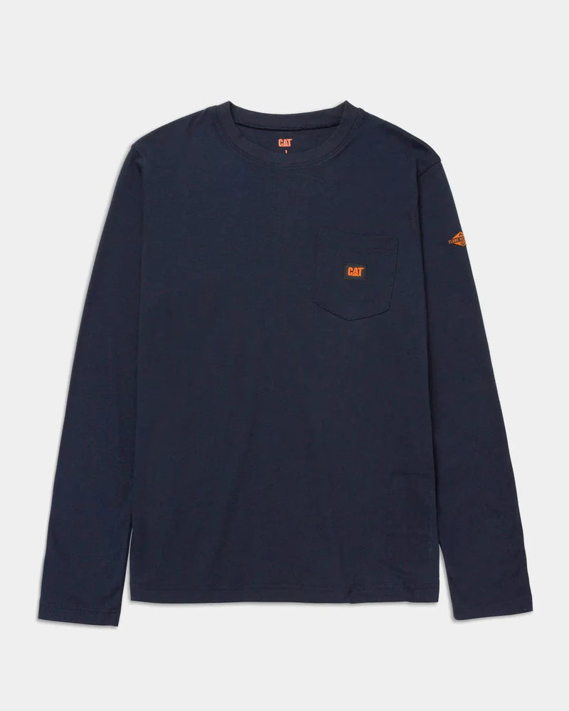 CAMISETA DE MANGA LONGA COM BOLSO E LOGO FR PARA HOMEM