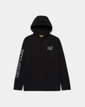 CAMISETA MASCULINA DE MANGA LONGA COM CAPUZ E PROTEÇÃO UPF