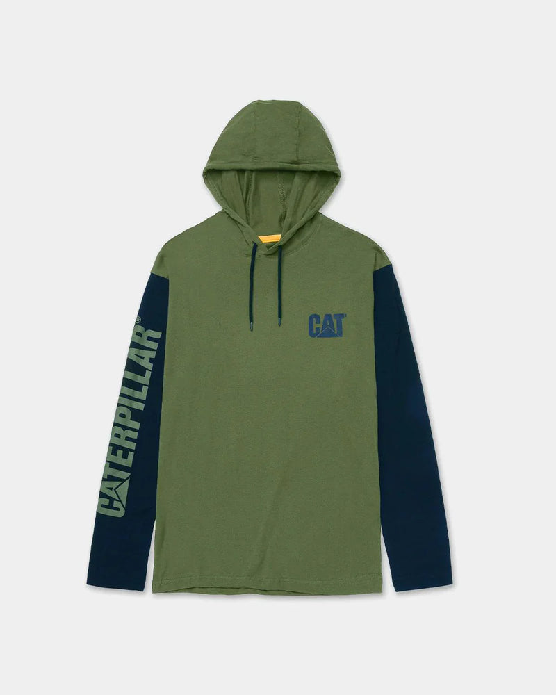 CAMISETA MASCULINA DE MANGA LONGA COM CAPUZ E PROTEÇÃO UPF