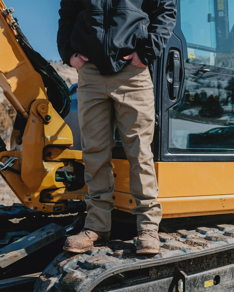 CALÇA DE CANVAS COM ELÁSTICO DUPLO PARA HOMENS - CORTE RETO