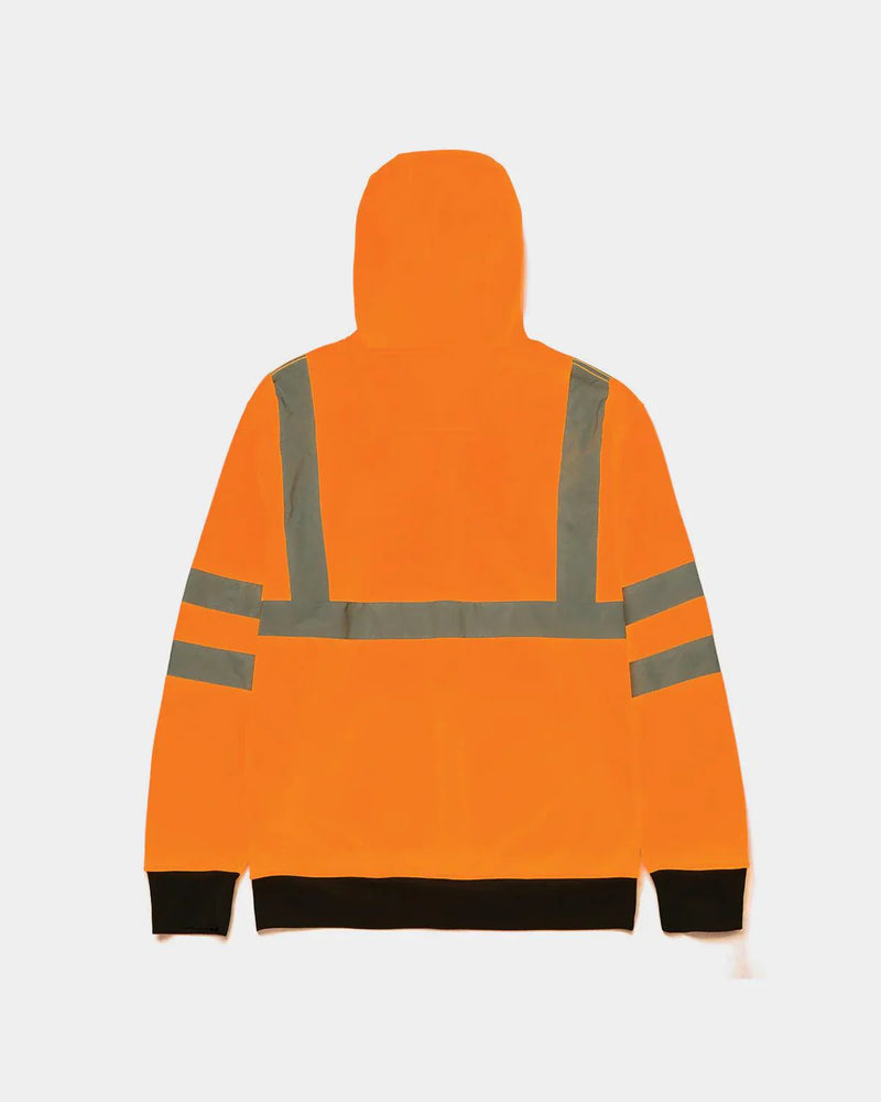 MOLETOM COM CAPUZ COLORBLOCK DE ZIPER COMPLETO EM ALTA VISIBILIDADE PARA HOMENS