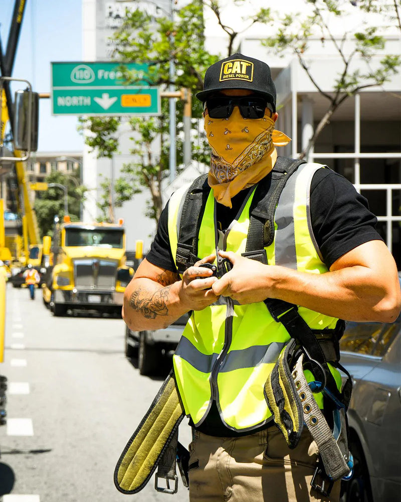 COLETE DE SEGURANÇA COM ZIPER ALTA VISIBILIDADE MASCULINO