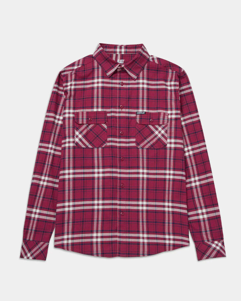 CAMISA DE TRABALHO MASCULINA DE MANCHAS XADREZ DE MANGA LONGA