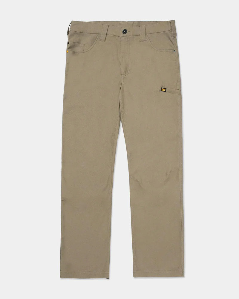 CALÇA DE TRABALHO UTILITÁRIA EM CANVAS ELÁSTICO MASCULINA - CORTE RETO