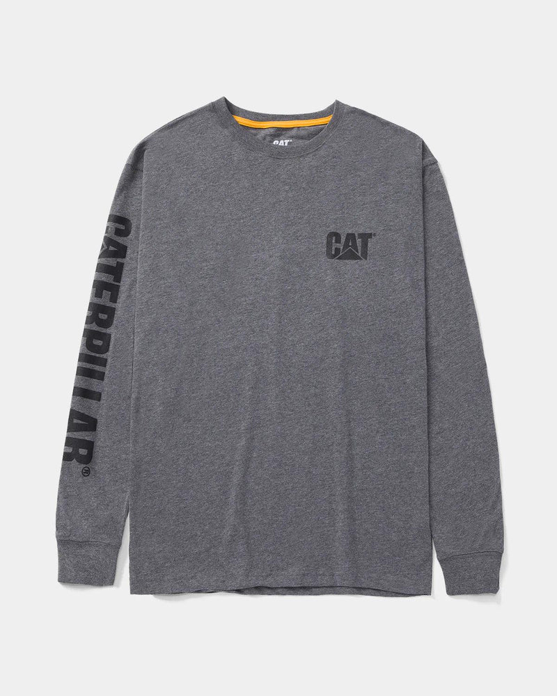 CAMISETA MASCULINA DE MANGA LONGA COM LOGO TRADEMARK