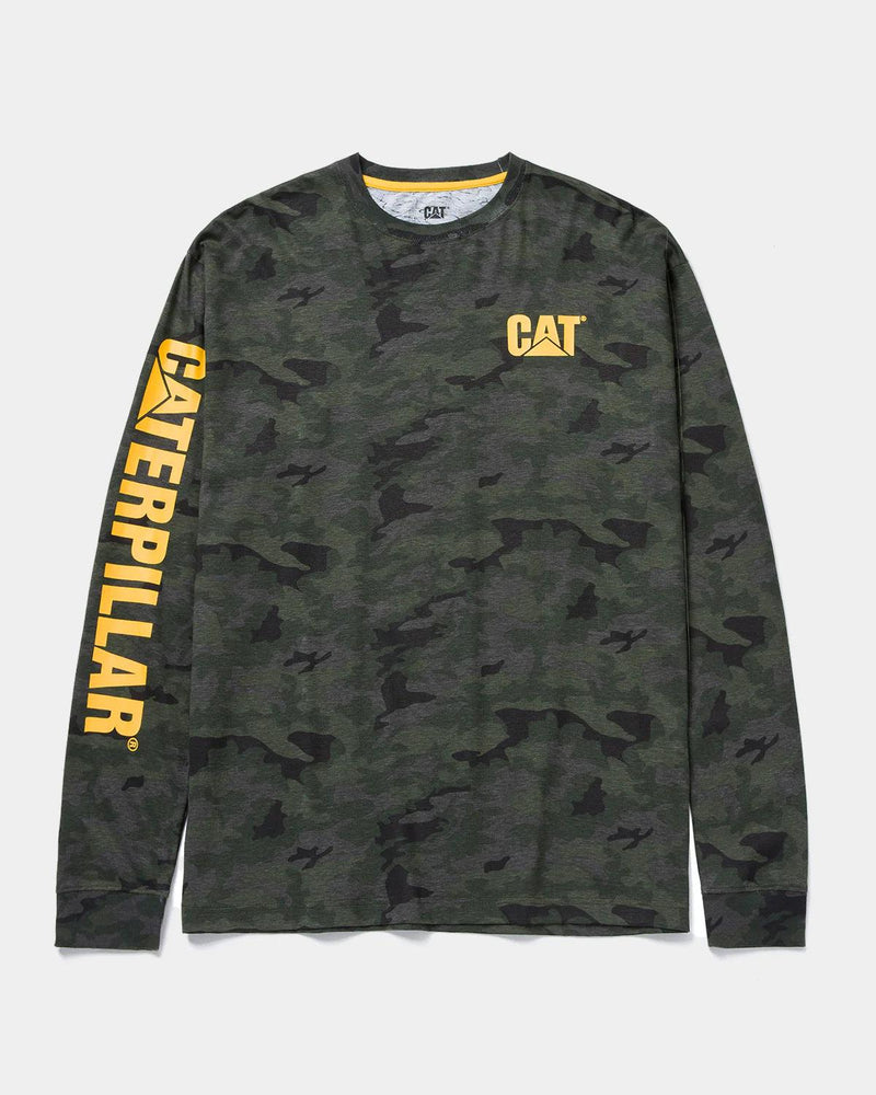 CAMISETA MASCULINA DE MANGA LONGA COM LOGO TRADEMARK