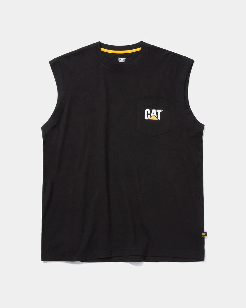 CAMISETA SEM MANGAS COM BOLSO MASCULINA