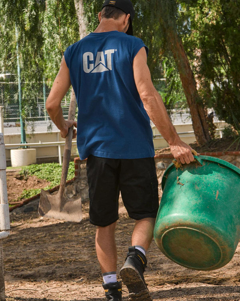 CAMISETA SEM MANGAS COM BOLSO MASCULINA
