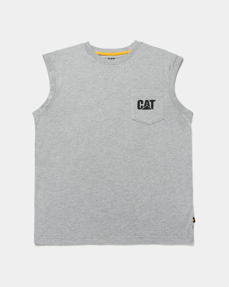 CAMISETA SEM MANGAS COM BOLSO MASCULINA