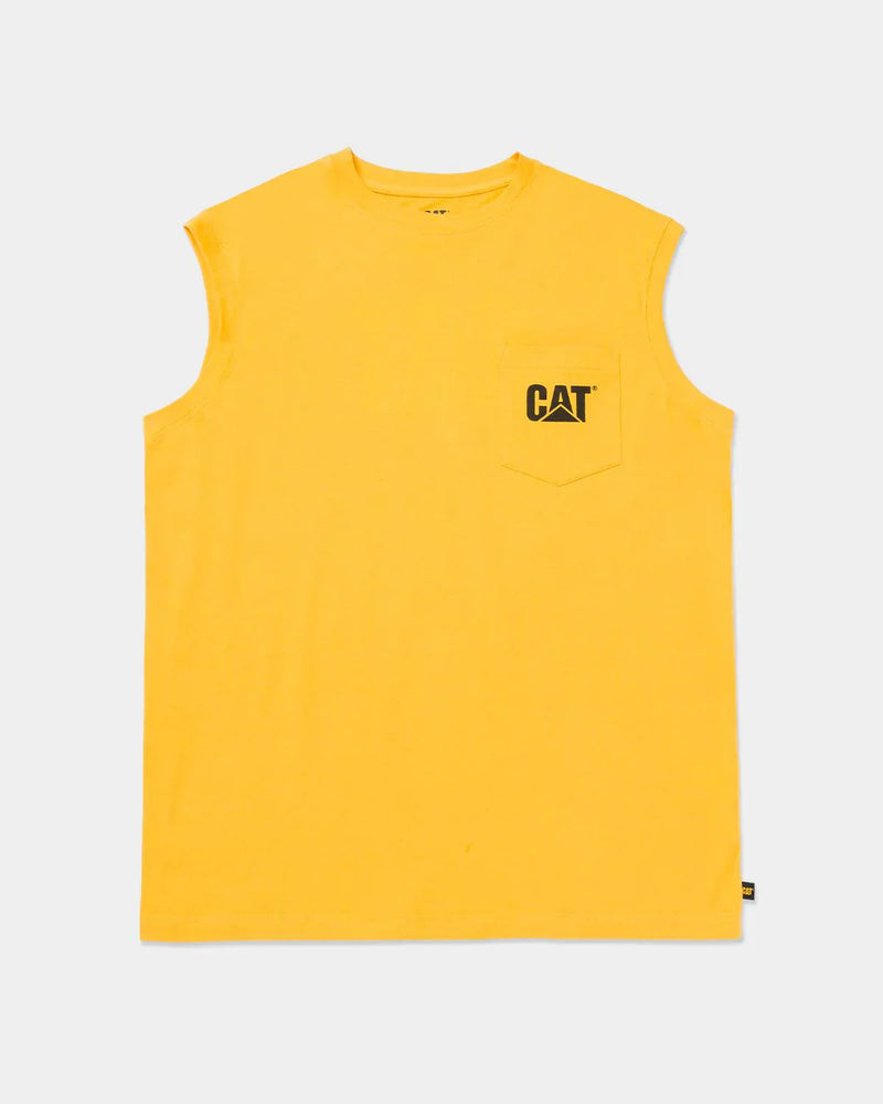 CAMISETA SEM MANGAS COM BOLSO MASCULINA