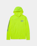 CAMISETA DE MANGA LONGA COM CAPUZ BANNER HI-VIS UPF FEMININA