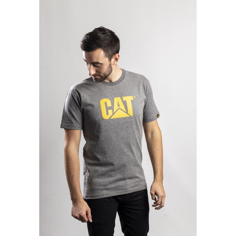 Camiseta com Logo da Marca - Cinza Escuro Mescla