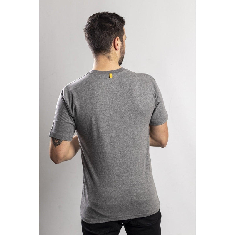 Camiseta com Logo da Marca - Cinza Escuro Mescla