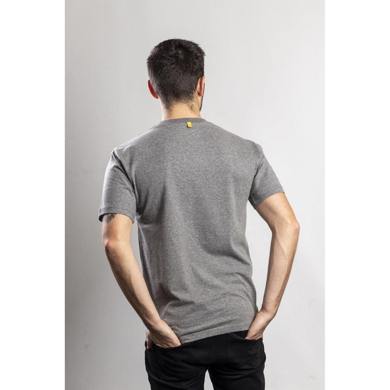 Camiseta com Logo da Marca - Cinza Escuro Mescla