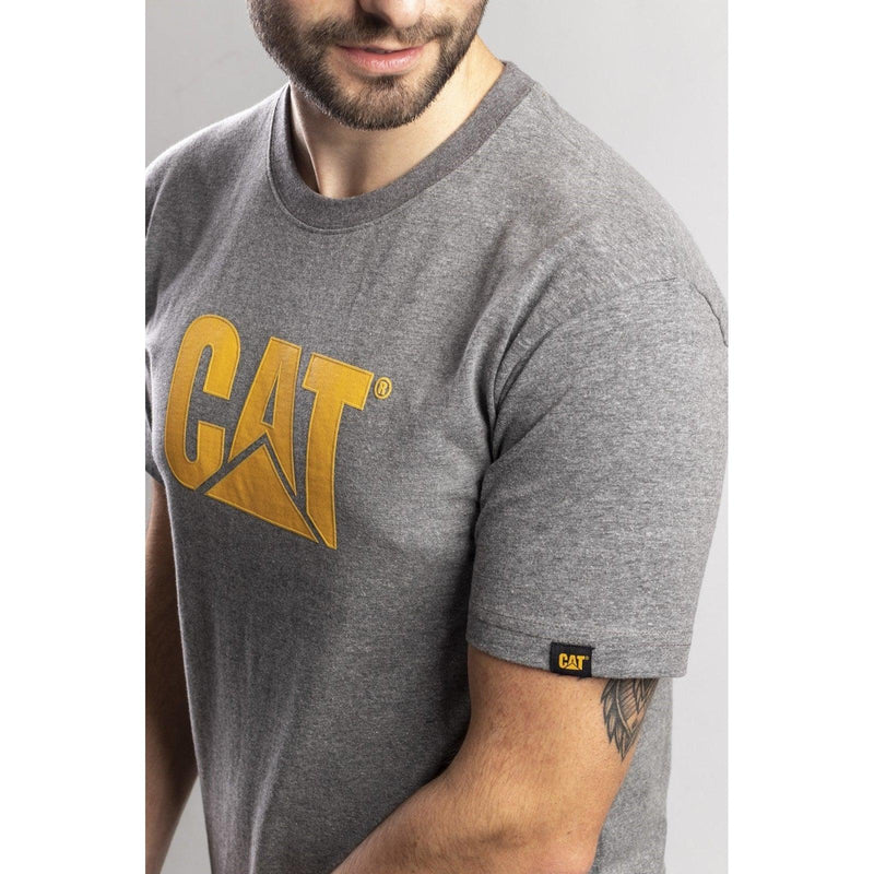 Camiseta com Logo da Marca - Cinza Escuro Mescla