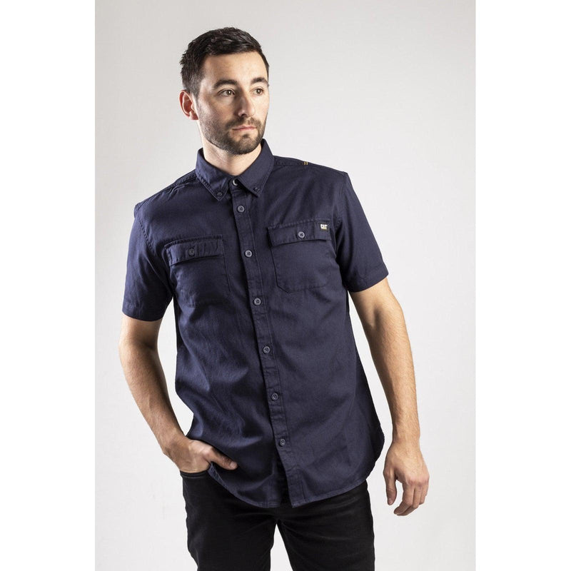 Camisa De Botões Azul Marinha