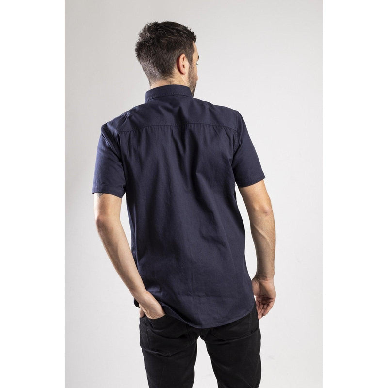 Camisa De Botões Azul Marinha