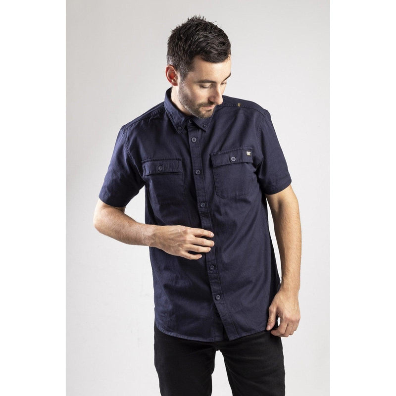 Camisa De Botões Azul Marinha