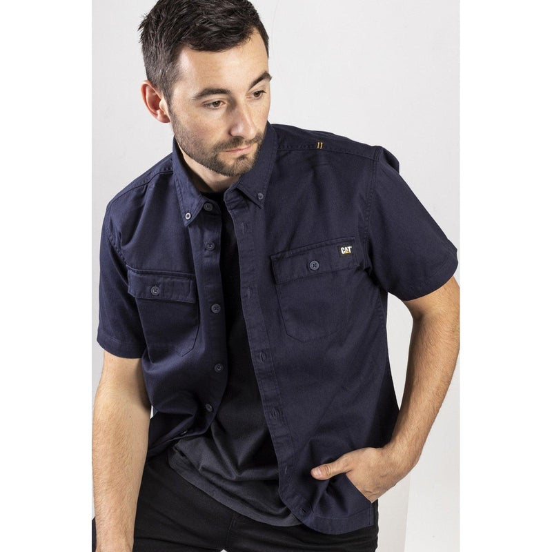 Camisa De Botões Azul Marinha
