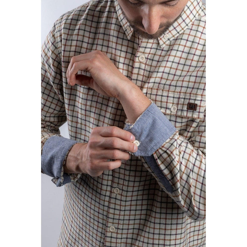 Camisa Tattersall com Botão Multicolorida