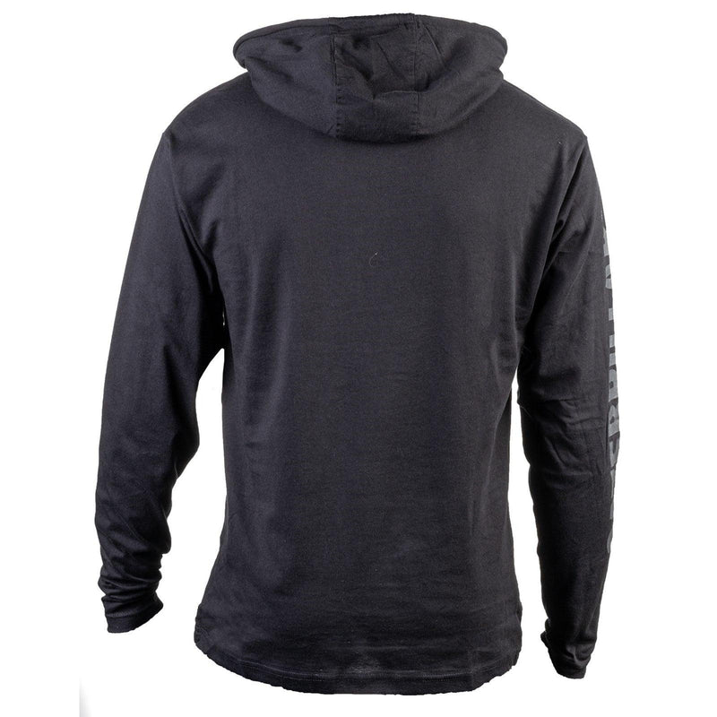 Camiseta de Manga Longa com Capuz Preta