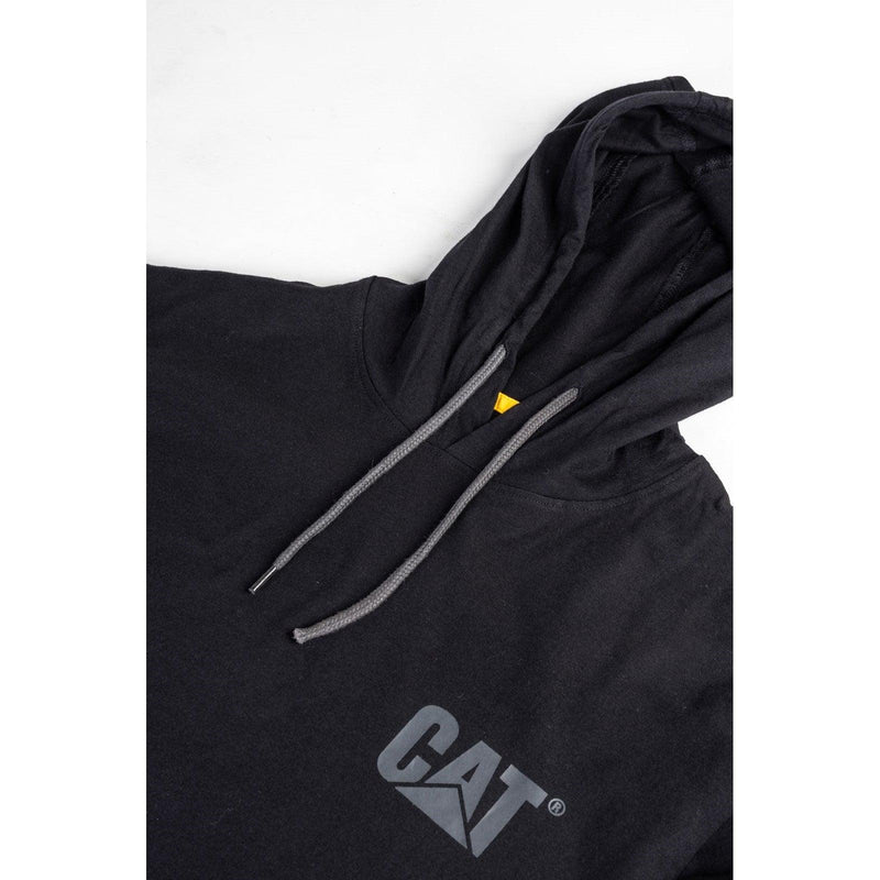 Camiseta de Manga Longa com Capuz Preta