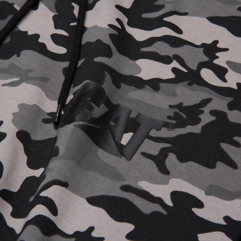 Camiseta de Manga Longa com Capuz Camuflada