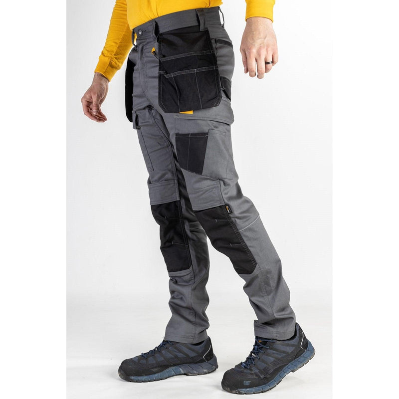 Calça com Bolsos Stretch Cinza
