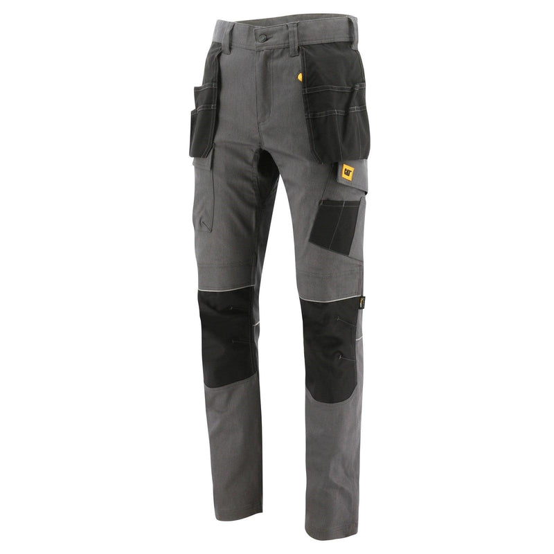 Calça com Bolsos Stretch Cinza