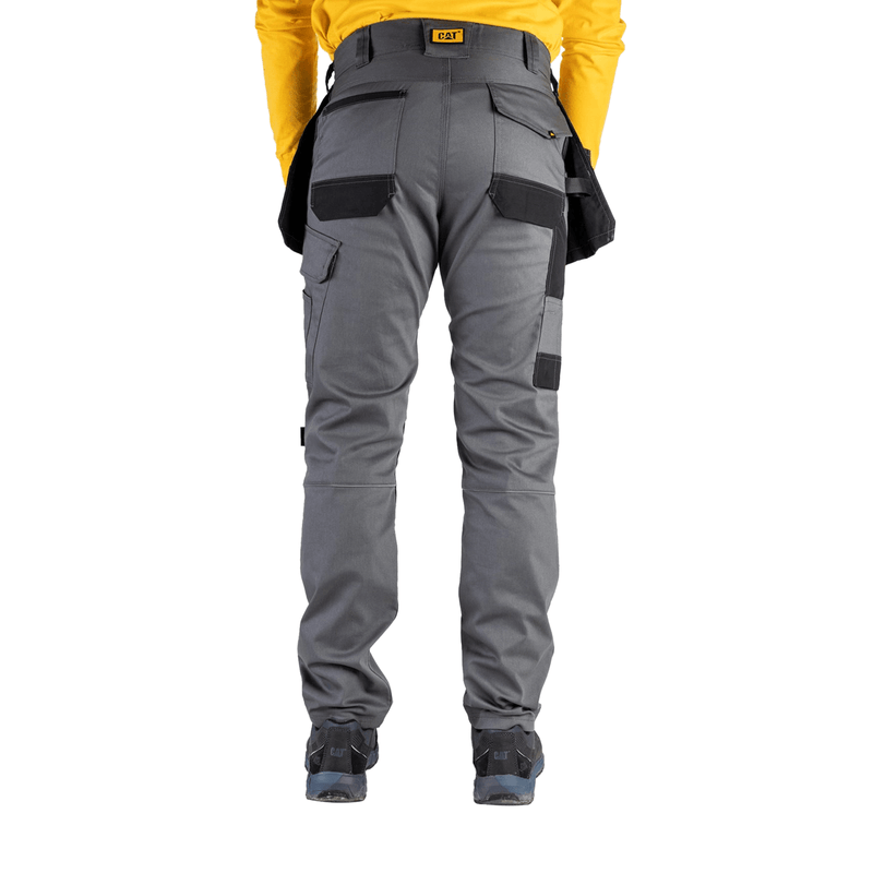 Calça com Bolsos Stretch Cinza