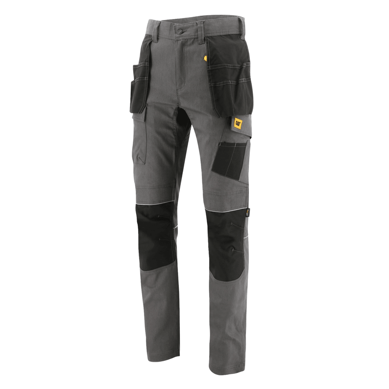 Calça com Bolsos Stretch Cinza