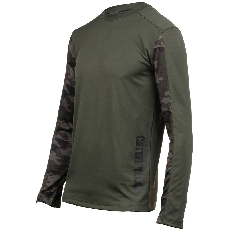 Camiseta de Manga Longa Coolmax Camuflada