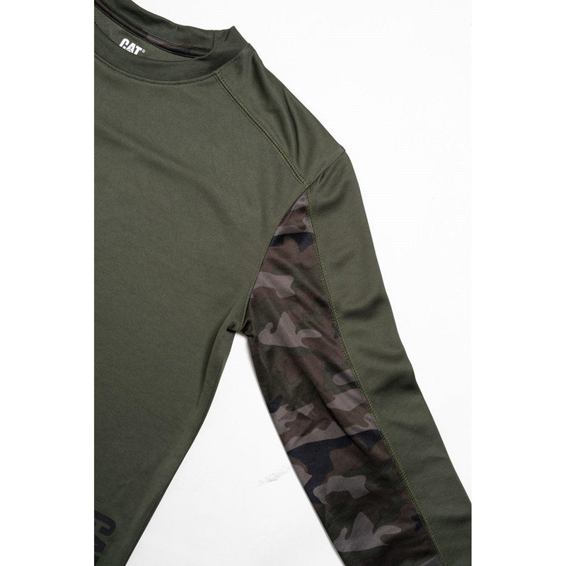 Camiseta de Manga Longa Coolmax Camuflada
