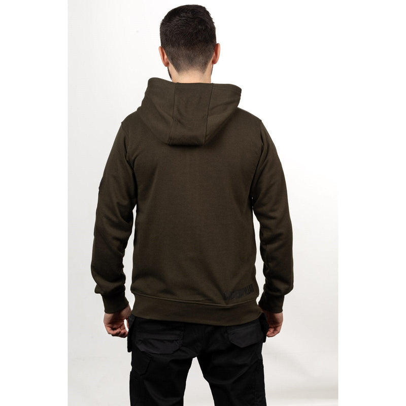 Moletom com Zíper Completo Loopback Verde Escuro