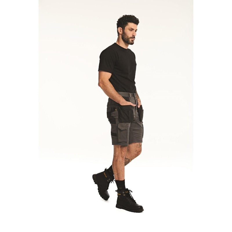 Shorts de Bolso Essenciais com Stretch  Cinza Escuro