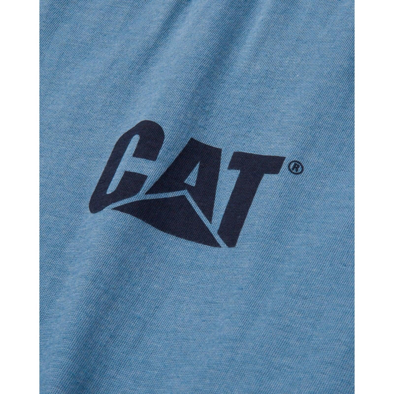 Camiseta de Manga Longa com Banner de Marca Azul