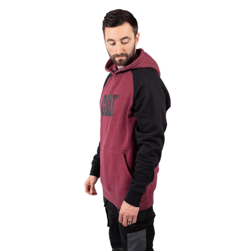 Moletom com Capuz Raglan Carmenere Vermelho
