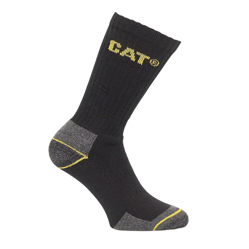 Meia de Trabalho Crew Pacote com 3 Pares Preto