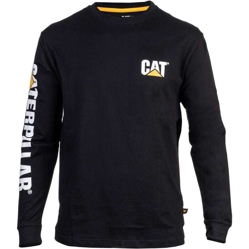 Camiseta de Manga Longa com Banner de Marca - Preta