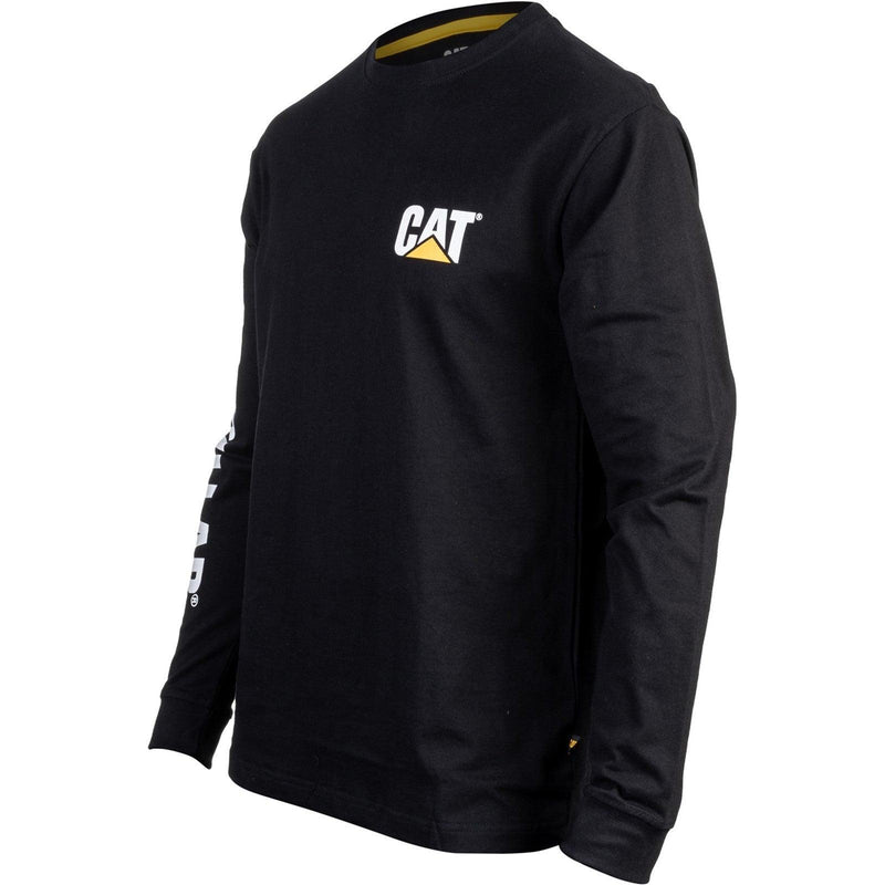 Camiseta de Manga Longa com Banner de Marca - Preta