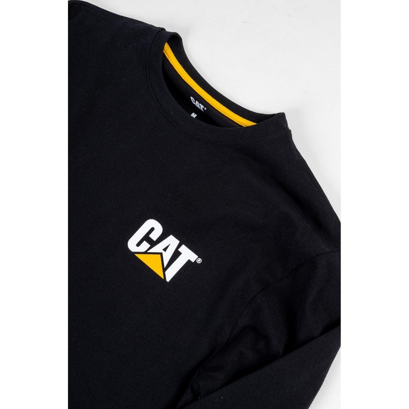 Camiseta de Manga Longa com Banner de Marca - Preta