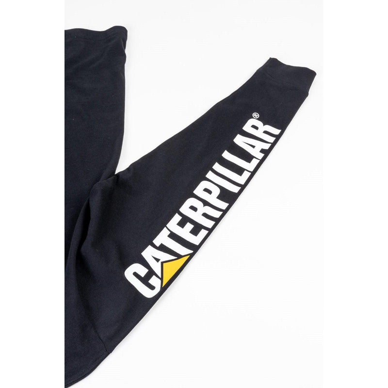 Camiseta de Manga Longa com Banner de Marca - Preta