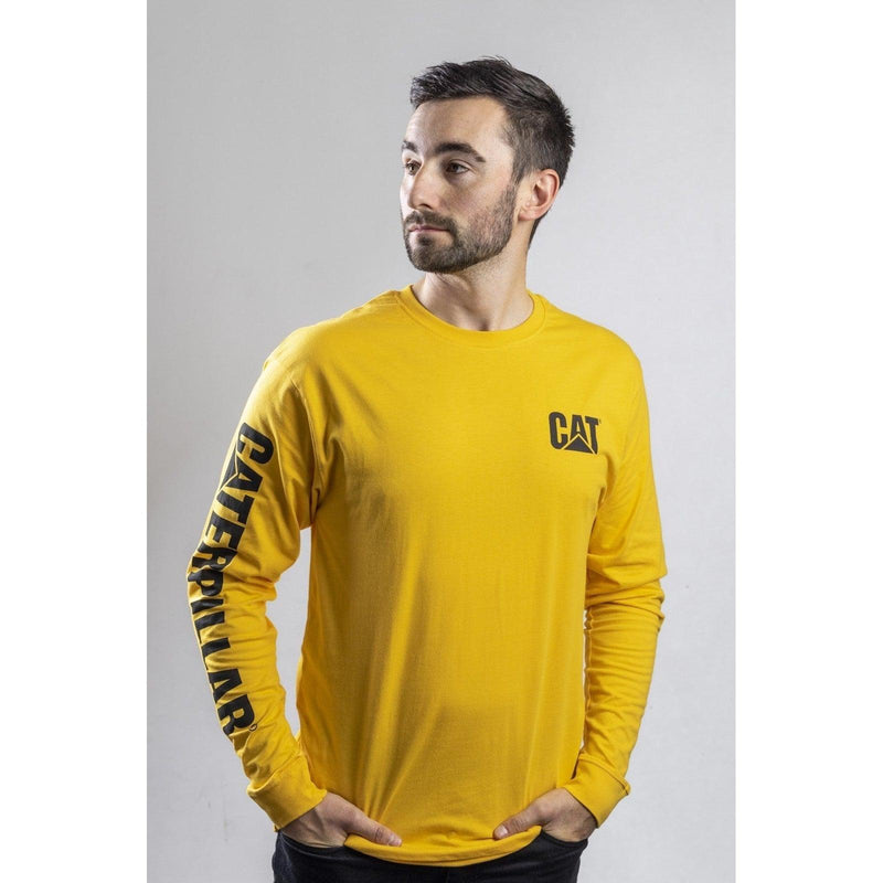 Camiseta de Manga Longa com Logo Trademark Amarela